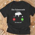 Hunter Wild Boar With Deer And Hunting Ticket Forester T-Shirt Geschenke für alte Männer