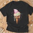 Ice Cream Melting Ice Cream Cone In Pastel Colours T-Shirt Geschenke für alte Männer