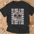 I'm Just A Girl Sad Hamster Meme T-Shirt Geschenke für alte Männer