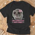 I'm Literally Just A Girl Sad Hamster Sad Hamster Meme T-Shirt Geschenke für alte Männer