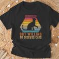 Introvertido Pero Dispuesto A Hablar Sobre Gatos Introvertidosintage Camiseta unisex Regalos para ancianos