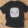 Je Porte Duiolet Sarcelle Pour Quelqu'un Qui Me Manque Tous Les Jours T-Shirt Cadeaux pour les vieillards