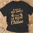 Je Suis Un Mec Simple J'aime Pêche Chasse Humoristique T-Shirt Cadeaux pour les vieillards