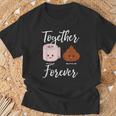 Kacke Together Forever Toilet Roll Poop T-Shirt Geschenke für alte Männer