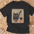 Kawaii Cat Eating Sushi Japanese Anime Cute Sushi Cat Girls T-Shirt Gifts for Old Men