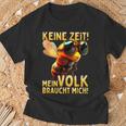 Keine Zeit Meinolk Braucht Mich Beekeeper T-Shirt Geschenke für alte Männer