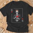 King Of Hearts Skeleton Card Valentines Matching Couple Men T-Shirt Gifts for Old Men