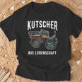 Kutscher Aus Leidenschaft Horse-Drawn Carriage Driving T-Shirt Geschenke für alte Männer