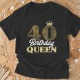 Ladies 40Th Birthday 1983 Cute Birthday Queen Crown T-Shirt Geschenke für alte Männer