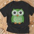 Large Green Owl For Any Owl Fan Vintage Owls T-Shirt Gifts for Old Men