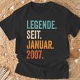 Legend Since January 2007 17 Years T-Shirt Geschenke für alte Männer