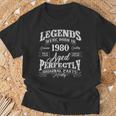 Legends Were Born In 1980 Year Of Birth Birthday T-Shirt Gifts for Old Men