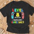 Level 8 Freigeschaltet Fantastisch Seit Dem 8 Geburtstagon Gaming 2017 T-Shirt Geschenke für alte Männer