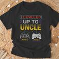 I Leveled Up To Uncle 2023 Nueva Familia Promocionada A Jugador Camiseta unisex Regalos para ancianos