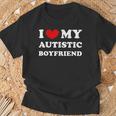 I Love My Autistic Boyfriend Love My Autistic Friend T-Shirt Geschenke für alte Männer