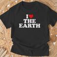 I Love The Earth Heart Environmental Alist T-Shirt Geschenke für alte Männer