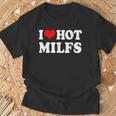 I Love Hot Milfs I Heart Hot Milfs Couple Set T-Shirt Geschenke für alte Männer