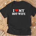 I Love My Hot Wife I My Heart Hot Wife Matching Set T-Shirt Geschenke für alte Männer