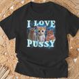 I Love Pussy Cat T-Shirt Geschenke für alte Männer