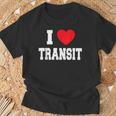 I Love Transit T-Shirt Geschenke für alte Männer