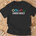 Mana Symbols Gathering Magic Choose Wisely Blue Red Green T-Shirt Geschenke für alte Männer