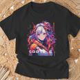 Manga Anime Aesthetic Cyberpunk Techwear Harajuku T-Shirt Geschenke für alte Männer