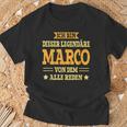 Marco With First Name Slogan T-Shirt Geschenke für alte Männer