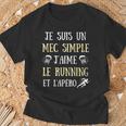 Mec Simple Running Apéro Homme Humour Course À Pied Cadeau T-Shirt Cadeaux pour les vieillards