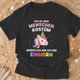 Mein Menschen Bin Einhorn For Carnival T-Shirt Geschenke für alte Männer