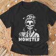 Momster Skeleton Tattoo Coffee Mum Gothic Outfit T-Shirt Geschenke für alte Männer