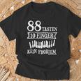 Musician 88 Keys 10 Finger Pianist Piano Teacher T-Shirt Geschenke für alte Männer