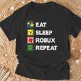 Noob And Professional Gamer Eat Sleep Robux Repeat T-Shirt Gifts for Old Men