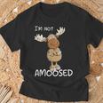 Not Amoosed Moose I Nö Fun Elk Word Game I No Statement T-Shirt Geschenke für alte Männer