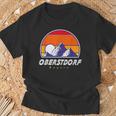 Oberstdorf Bayern Germany Retro 80S Ski Holidays T-Shirt Geschenke für alte Männer