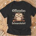 Official Snoring Pyjamas Owl Sleep T-Shirt Geschenke für alte Männer