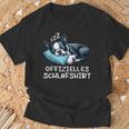 Offizielles Schlaf Boston Terrier Hund Hunde Liebhaber T-Shirt Geschenke für alte Männer