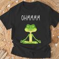 Ohmmmm With Saying Frog Meditation S T-Shirt Geschenke für alte Männer