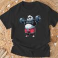 Panda Halterofilia Fitness Gimnasio Entrenamiento Camiseta unisex Regalos para ancianos
