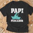 Papi Pescador Barco Papa Jubilacion Pez Pesca Hombre Regalo Camiseta unisex Regalos para ancianos