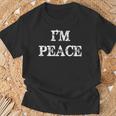 I Come In Peace I'm Peace Couples Matching T-Shirt Geschenke für alte Männer