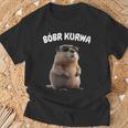 Polish Beaver Saying Bober Kurwa Yes Pierdole Bobr T-Shirt Geschenke für alte Männer