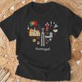 Portugal Lisbon Card Icon Traditional Keepsake T-Shirt Geschenke für alte Männer