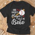 Proud Baseball Bebe Of A Baseball Player Bebe T-Shirt Gifts for Old Men