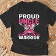 Proud Uncle Warrior Breast Cancer Awareness T-Shirt Gifts for Old Men