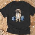 Pug Levantamiento De Pesas Divertido Deadlift Hombres Fitness Gym Entrenamiento Camiseta unisex Regalos para ancianos
