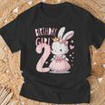 Rabbit Princess Children's Birthday 2 Years Girls Pink T-Shirt Geschenke für alte Männer