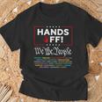 Resist Hands Off Protest Vintage We The People American Flag T-Shirt Gifts for Old Men