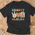 Retro Groovy Lala Grandma Hippie Family Matching T-Shirt Gifts for Old Men