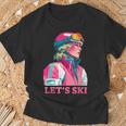 Retrointage Ski 80Er 90Er Jahre Skifahren Outfit Herren Damen T-Shirt Geschenke für alte Männer