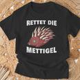 Rettet Die Mettigel Mettbrötchen Minced Meat Minced Meat Peter Mett T-Shirt Geschenke für alte Männer